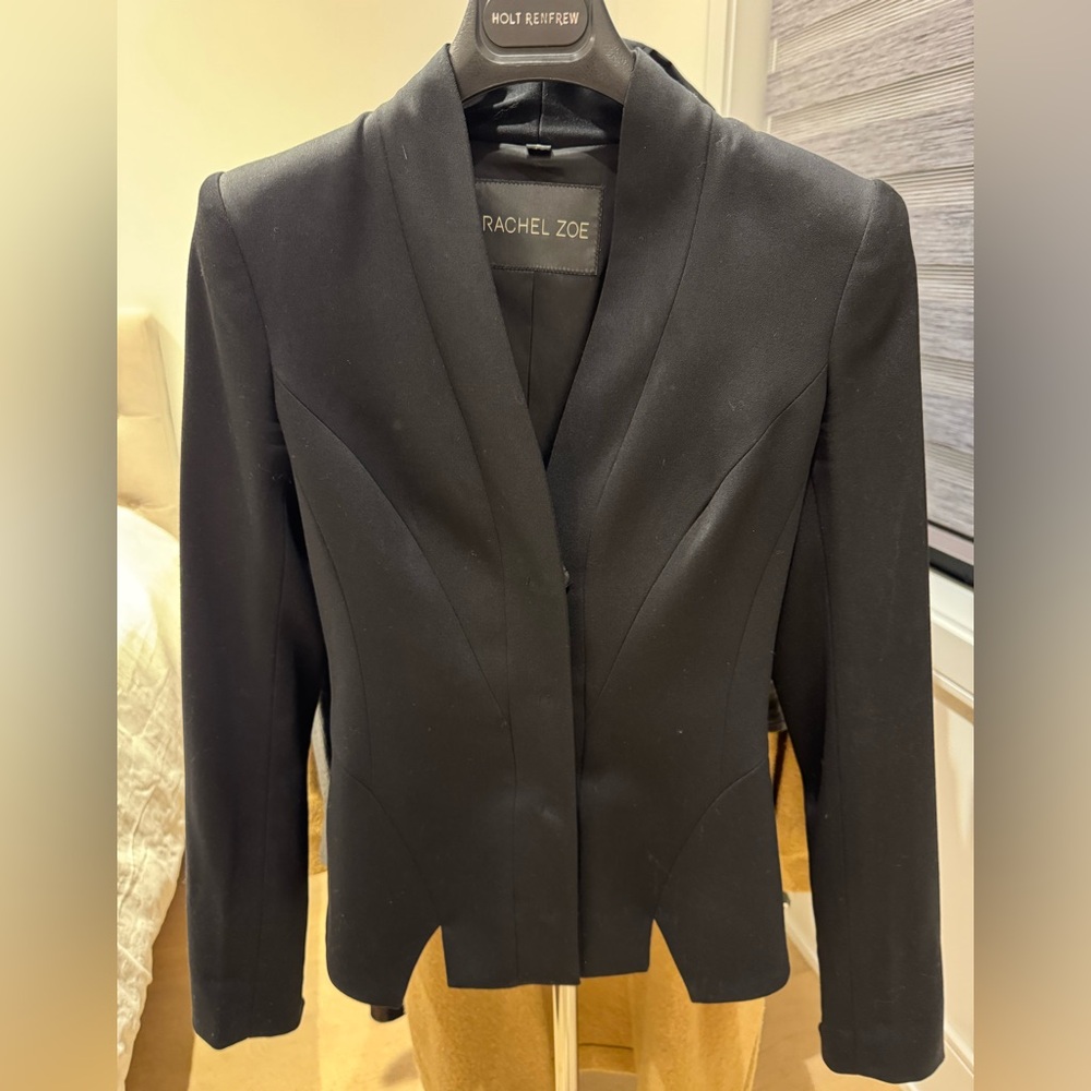 Rachel Zoe Black Cinch Waist blazer